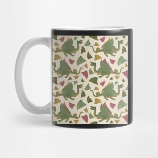 Green Dragon and Wing Pattern Mug